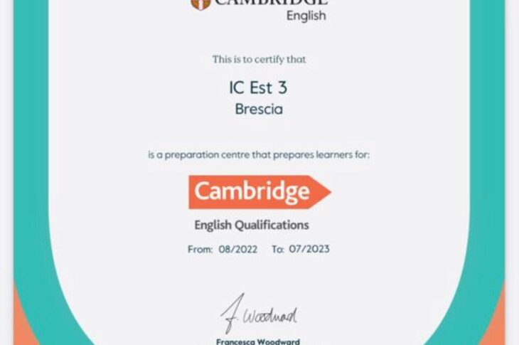 Certificato Cambridge 2022-2023